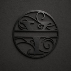 Custom metal letter Y monogram