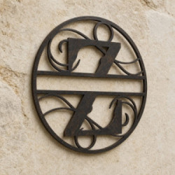 Monogramme lettre Z en métal sur mesure