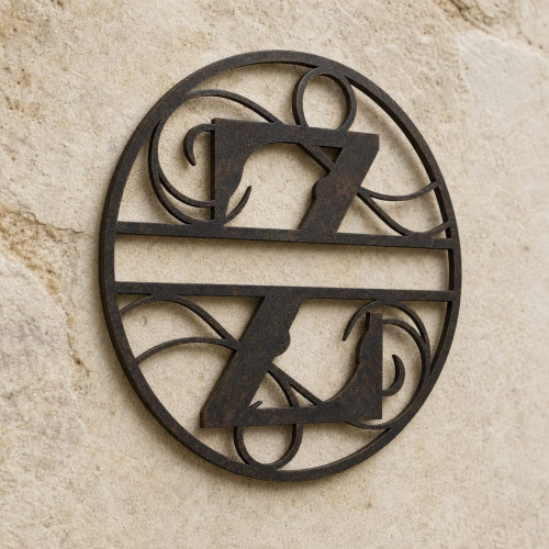 Custom metal letter Z monogram