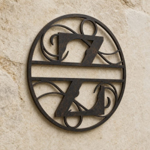 Monogramma in metallo personalizzato lettera Z