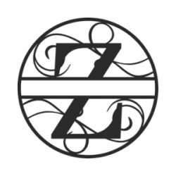 Monogramma in metallo personalizzato lettera Z