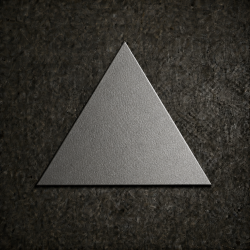 Triangolo inox trama pelle su misura | Taglio laser John Steel