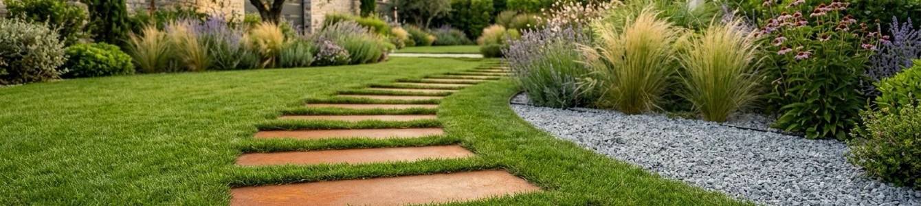 Custom-Cut Corten Steel Stepping Stones