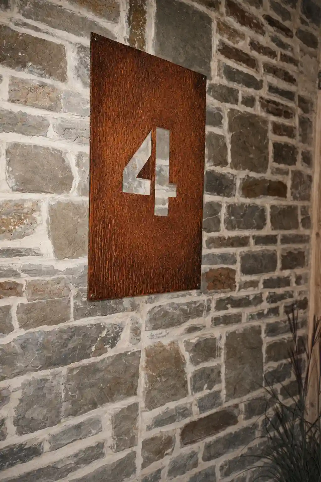Numéro maison corten stylé - Acier corten