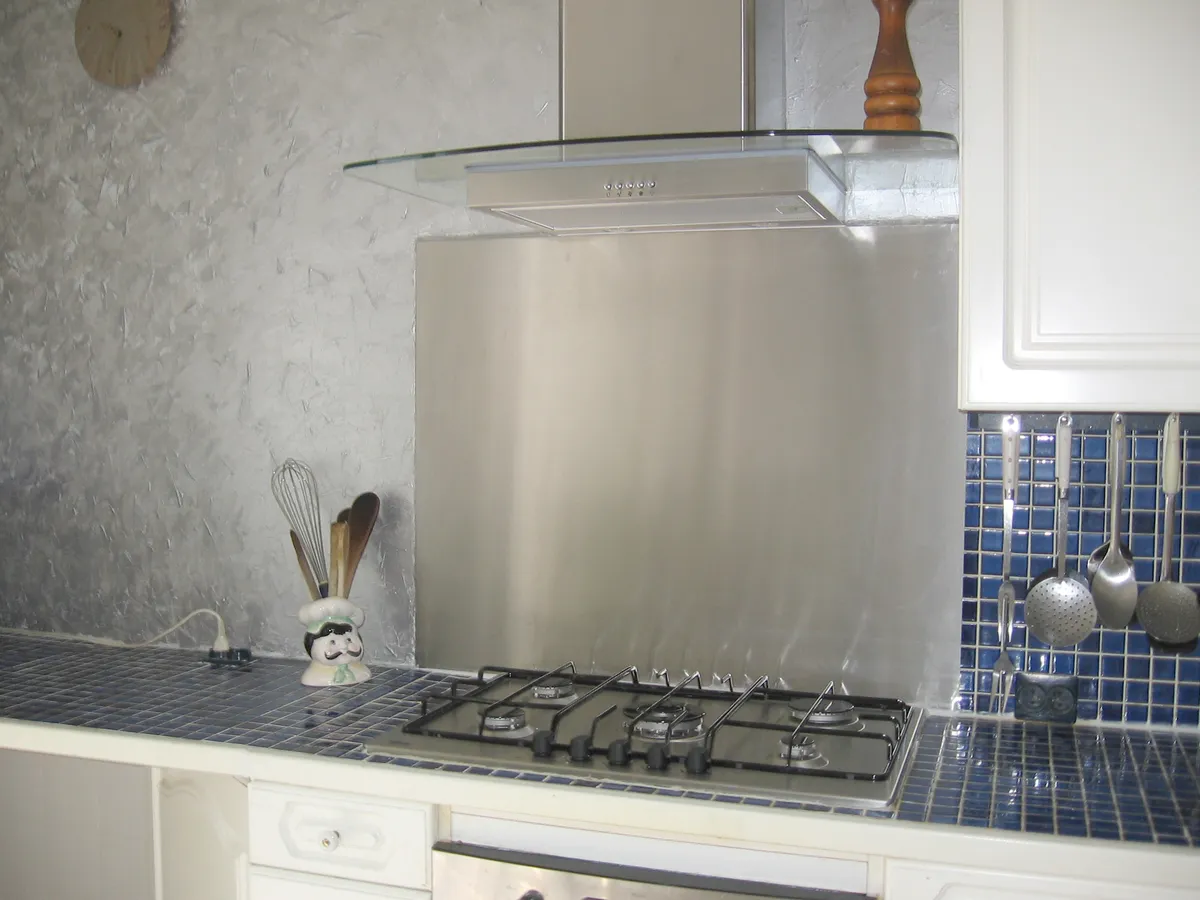 Crédence inox brossé - Inox brut