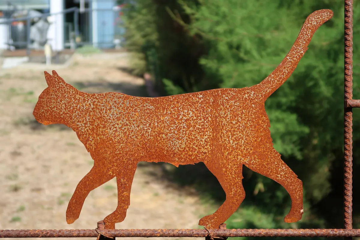 Déco chat en corten - Acier corten
