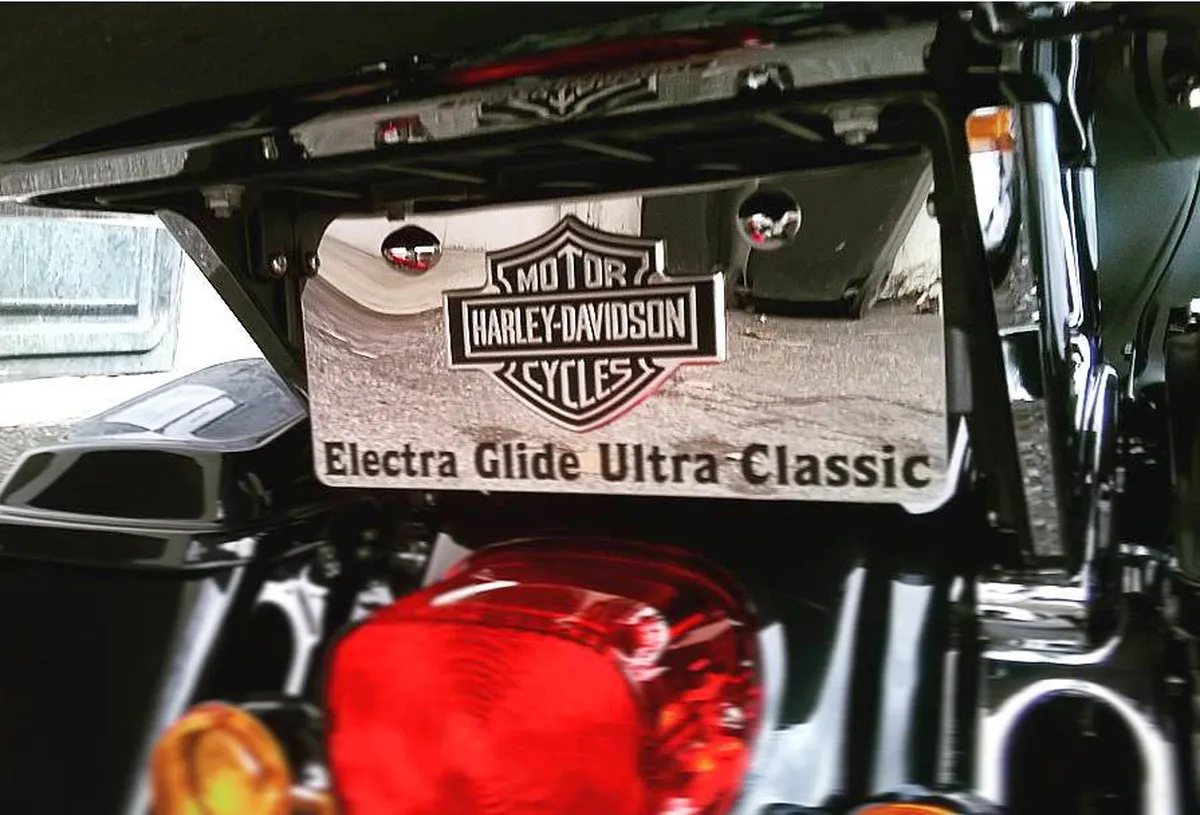 Plaque inox miroir moto - Inox miroir